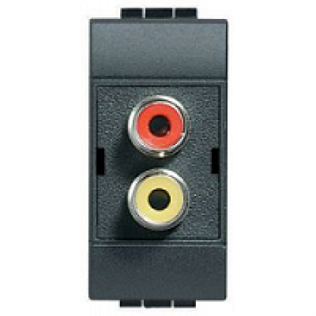 Priza RCA 1 modul Antracit Bticino Living Light